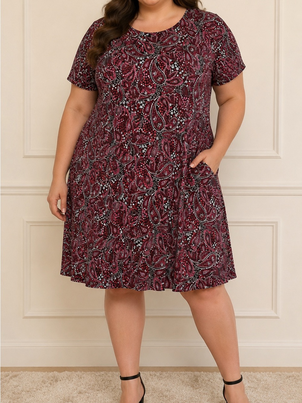 Jessica London Paisley Print Women's Dress